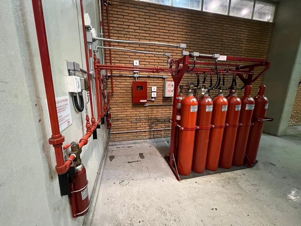 Sistema de supressão e alarme instalado na Klabin